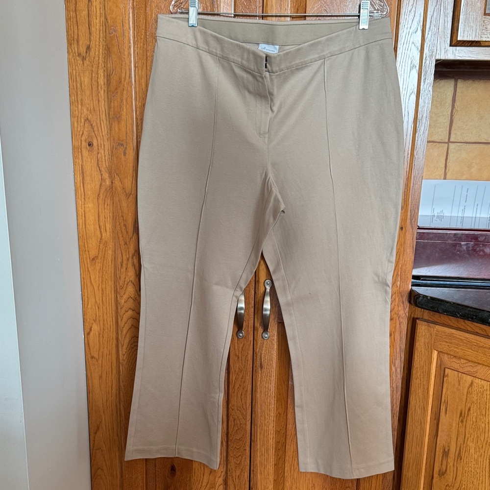 J. Jill Cotton Ponte Pants in Beige